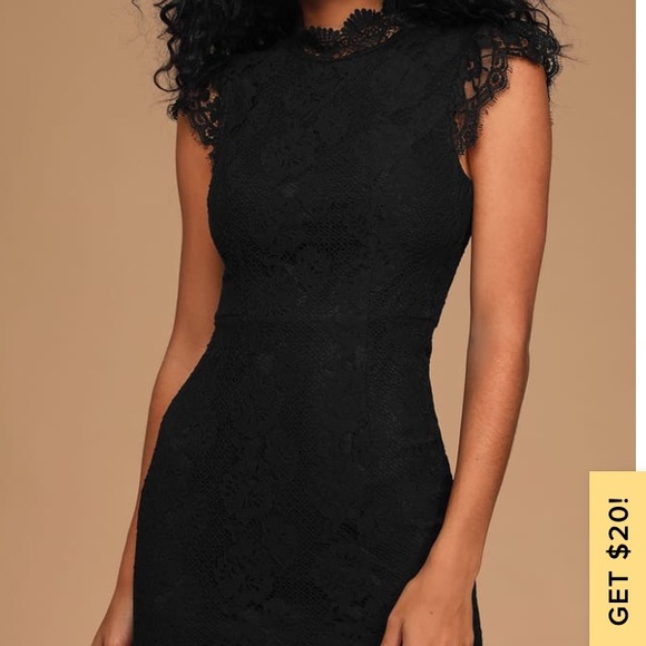For Sale! NWOT Lulus Black Lace Dress - Picture 1 of 15